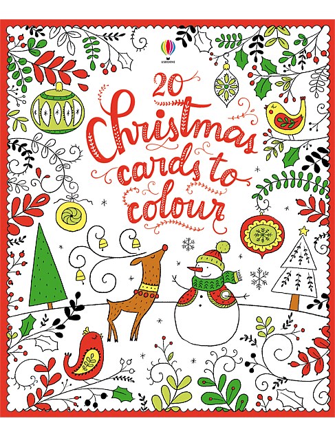 20 Christmas Cards to Colour