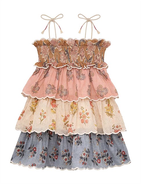 Tallow Tiered Shirred Dress (2Yrs - 12 Yrs)