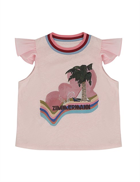 Everley Frill Sleeve Tee (2Yrs - 12 Yrs)