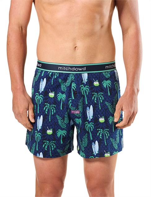 SURFER PALMS LOOSE FIT KNIT BOXER