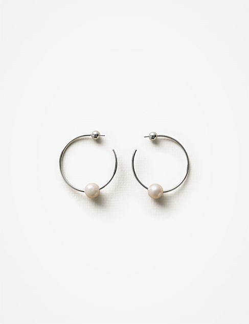 Eloise Pearl Hoop Earrings