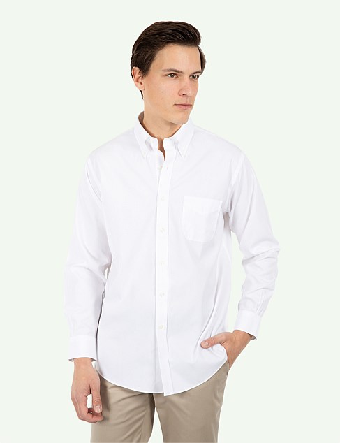 Regular Fit Stretch Dress Shirt, Non-Iron Button Down Collar