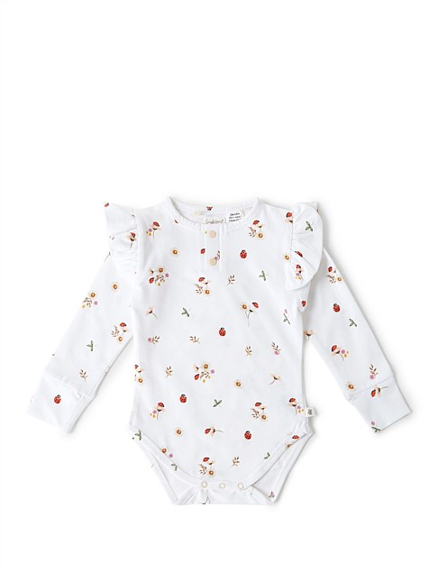 Ladybug Long Sleeve Organic Bodysuit