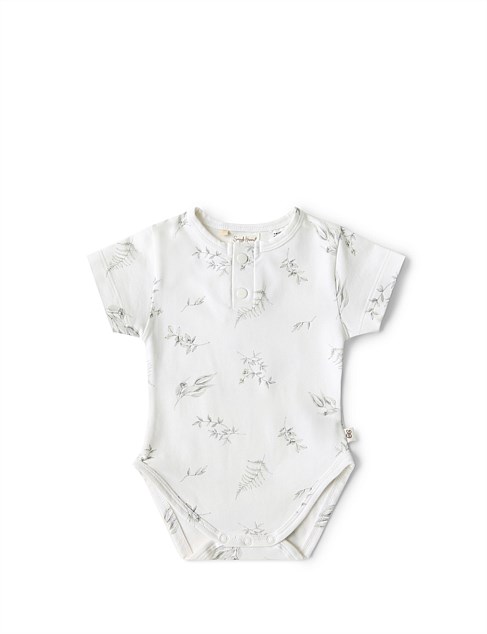 Silver Gum Short Sleeve Organic Bodysuit