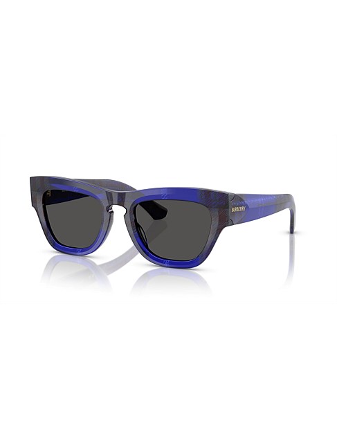 Irregular BLUE DARK GREY Sunglasses