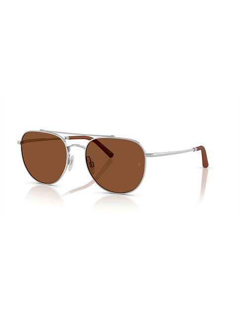 R-10 Pilot SILVER CLAY Sunglasses