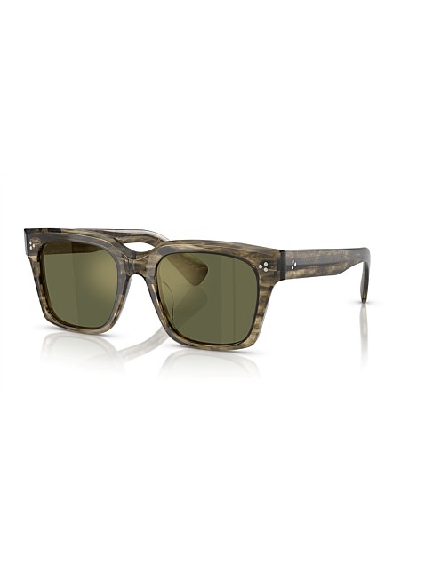 OLLICE Pillow GREEN G-15 GOLDTONE Sunglasses