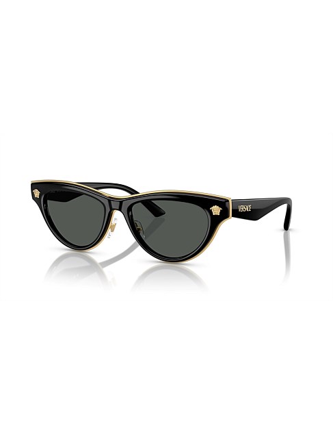 Cat Eye BLACK DARK GREY Sunglasses