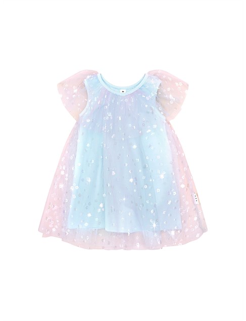 DAISY SEASHELL TULLE FLUTTER DRESS