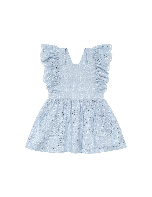 BRODERIE RUFFLE DRESS