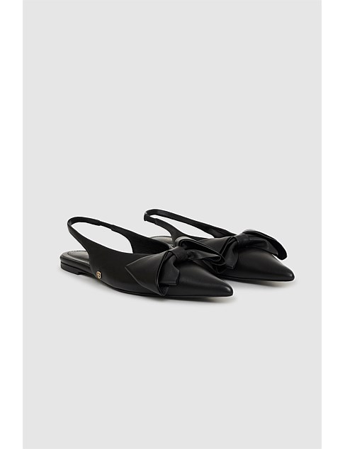 NINA SLINGBACK FLATS WITH BOW