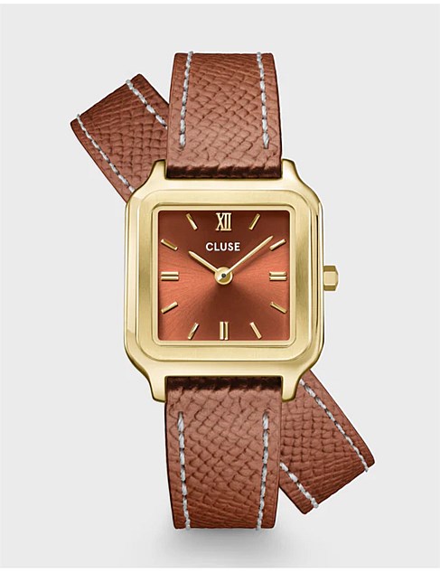 Gracieuse Petite Gold Double Leather Nutshell