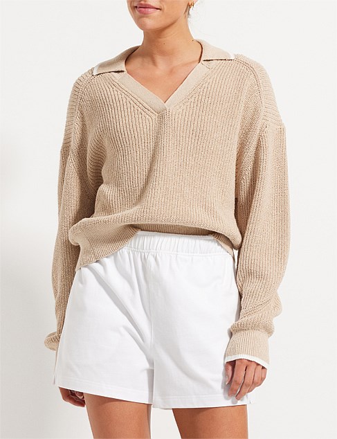 Relaxed Polo Knit