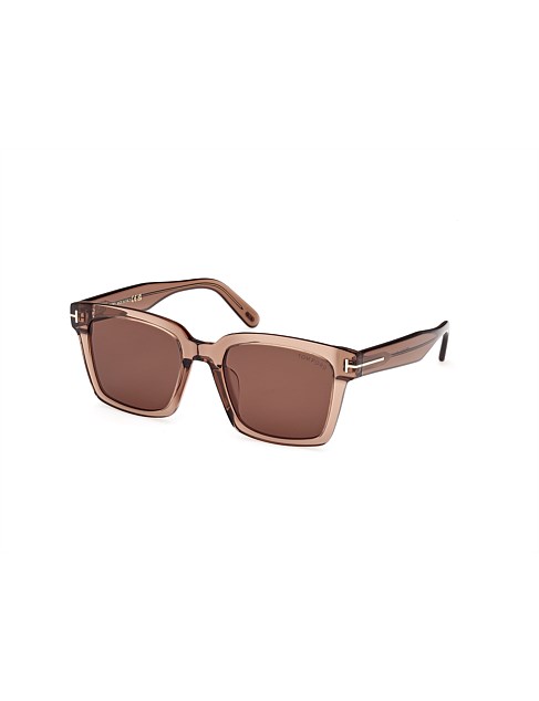 TOM FORD, N/A, SHINY LIGHT BROWN, SQUARE SHAPE