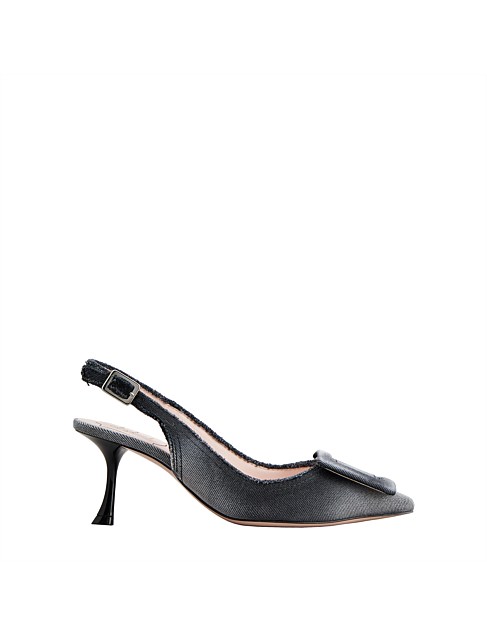 VIV' IN THE CITY SLINGBACK PUMPS IN DENIM