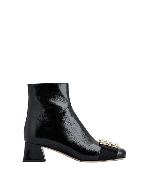 TRES VIVIER BOOTIES IN PATENT LEATHER