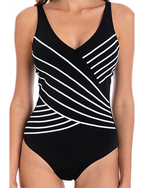 Crossover Binding One Piece Swimsuit