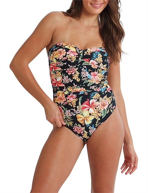 Paradiso D/DD Ruch Wrap Bandeau One Piece Swimsuit