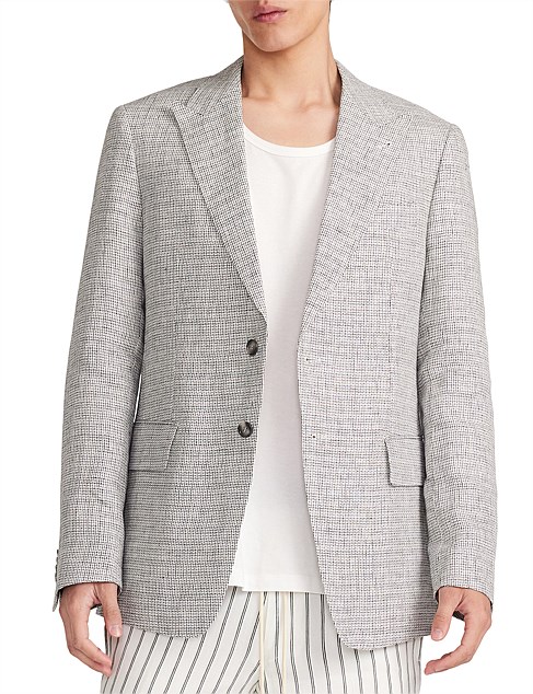 THATCH CHECK LINEN BLAZER