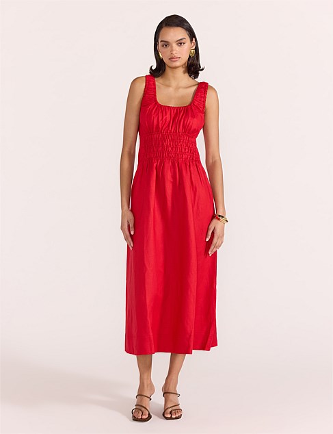 AMANA SHIRRED WAIST DRESS