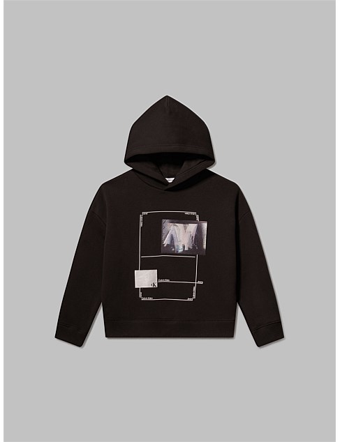 CITY PHOTO PRINT FLEECE HOODIE