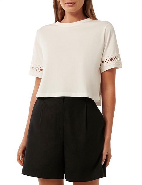 CARMEN CROCHET TRIM T-SHIRT