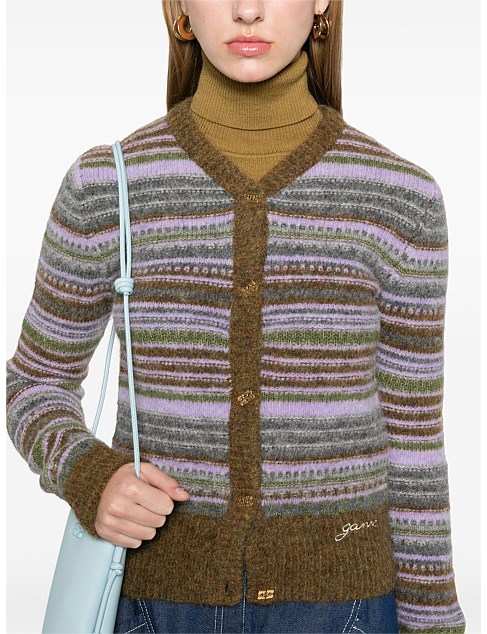 Soft Wool Stripe Cardigan