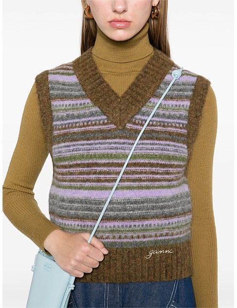 Soft Wool Stripe Vest