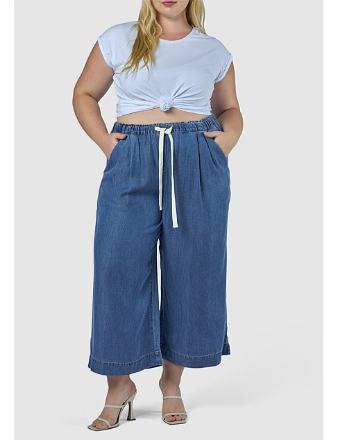 INDIGO TONIC - CLEO CHAMBRAY CROP PANT