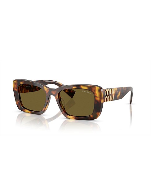 Rectangle HONEY HAVANA DARK BROWN Sunglasses