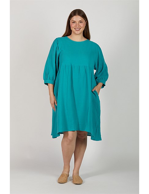 Quinn Crinkle Cotton A-Line Dress