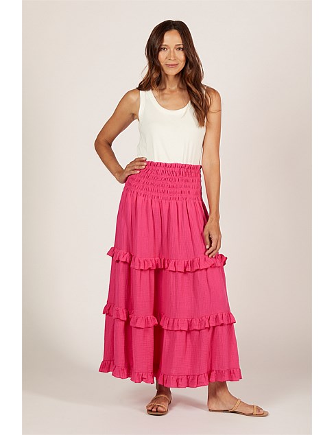 Aaliyah Crinkle Cotton Frill Skirt