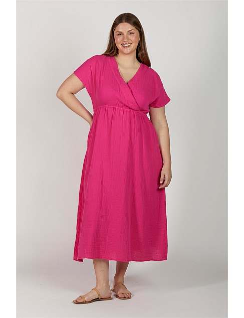 Shari Crinkle Cotton Maxi Dress