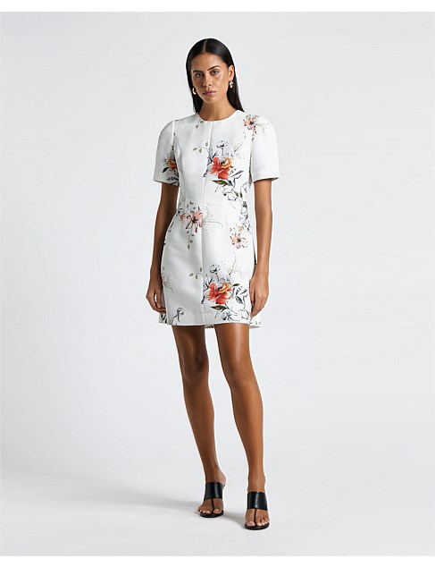 BOTANICAL FLORAL MINI DRESS