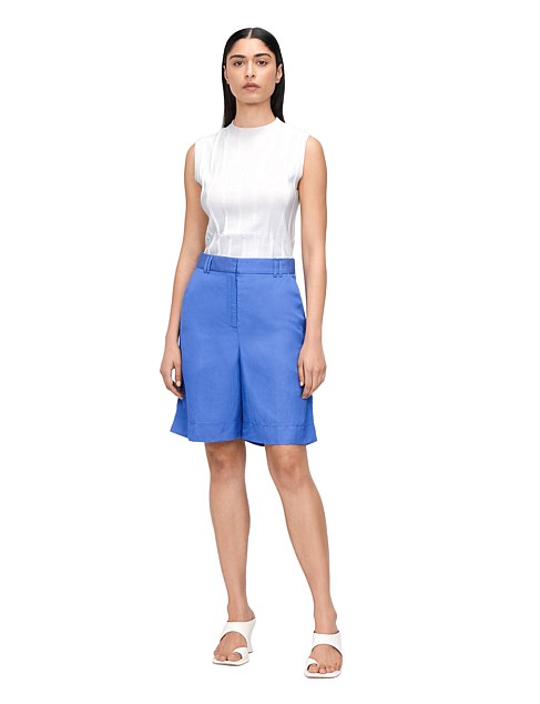 VISCOSE LINEN TAILORED SHORT