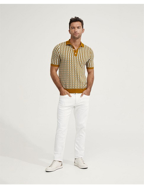 LOUIS JACQUARD KNITTED POLO