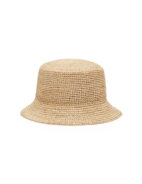 RAFFIA BUCKET HAT