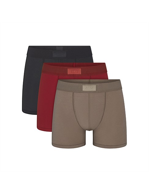 SKIMS COTTON 3 PACK BOXER BRIEF 3 INCH