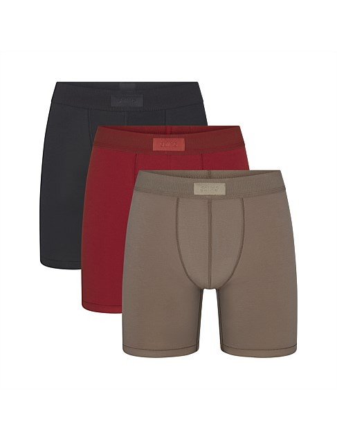 SKIMS COTTON 3 PACK BOXER BRIEF 5 INCH