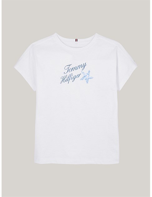 TOMMY SEQUINS FOIL TEE