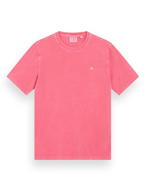 Garment-dyed logo crewneck t-shirt