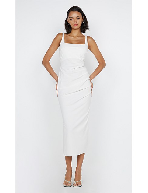 AVELINE TUCK MIDI DRESS