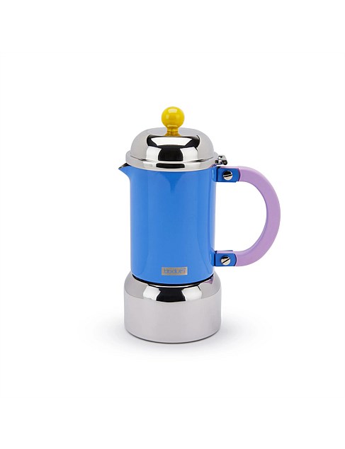 MOMA ESPRESSO STOVE TOP COFFEE MAKER 3 CUP/180ML BLUE