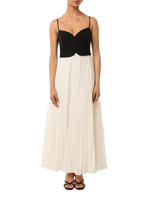 HARTFORD PETITE PLEATED MAXI DRESS