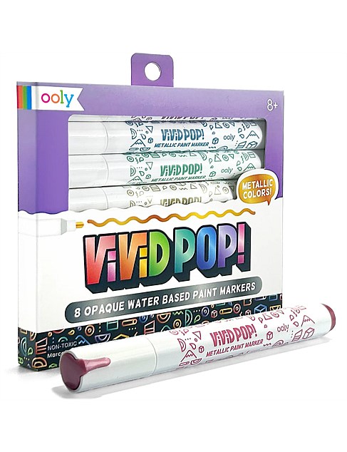 VIVID POP! METALLIC WATER-BASED MARKERS