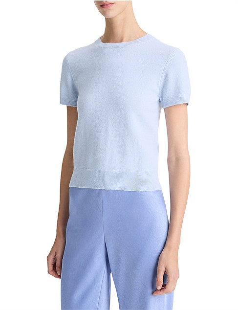 Wool & Cashmere-Blend Short-Sleeve Sweater