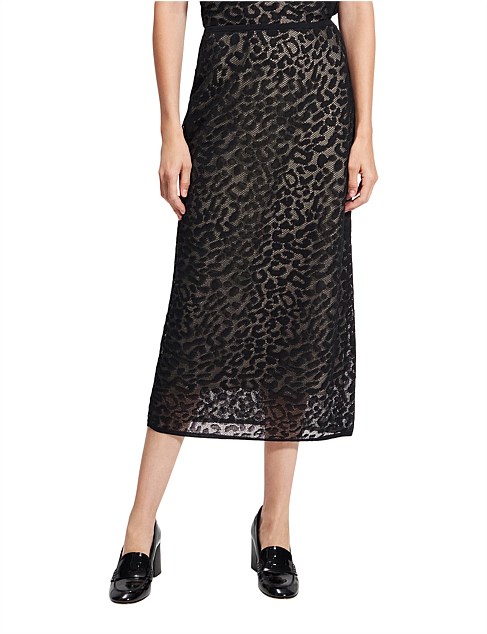 LEOPARD LACE SKIRT