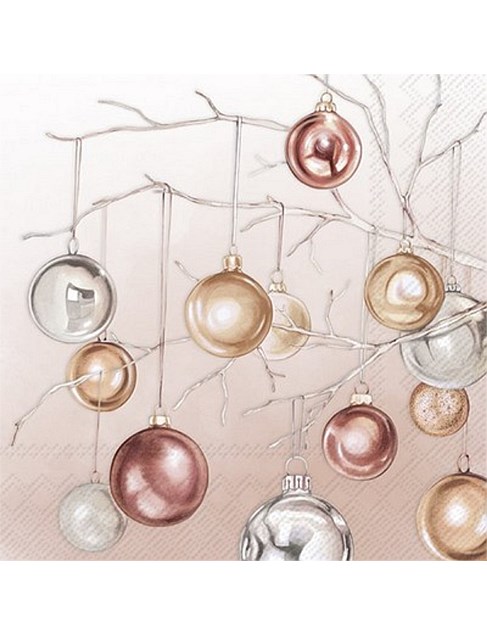 Copper Baubles Lunch Napkins