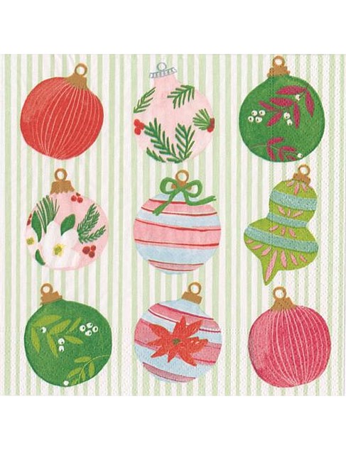 Painted Ornaments Lunch Napkins