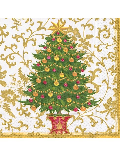 Guilded Tree Ivory Gold Cocktail Napkins